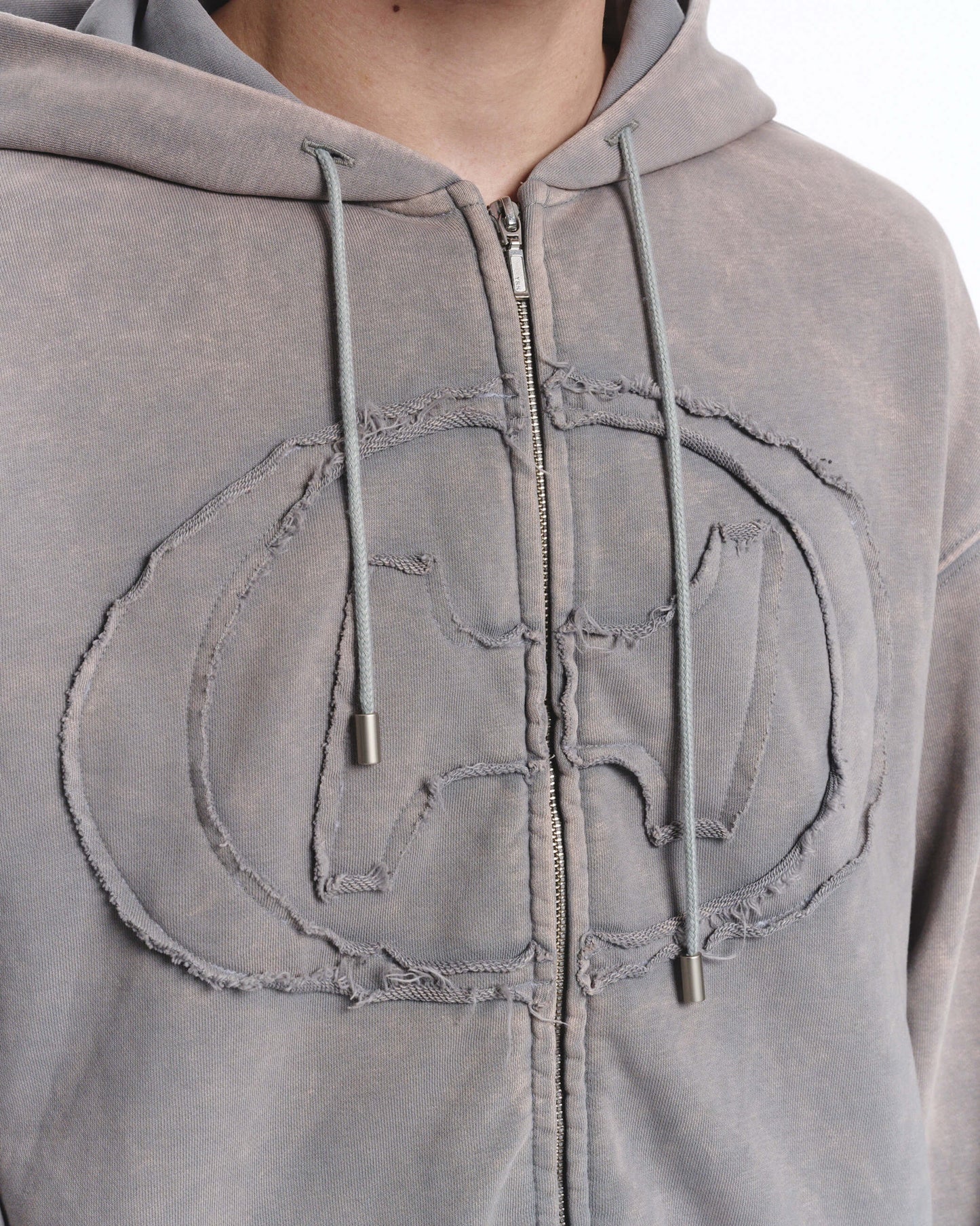 Zip Washed Hoodie