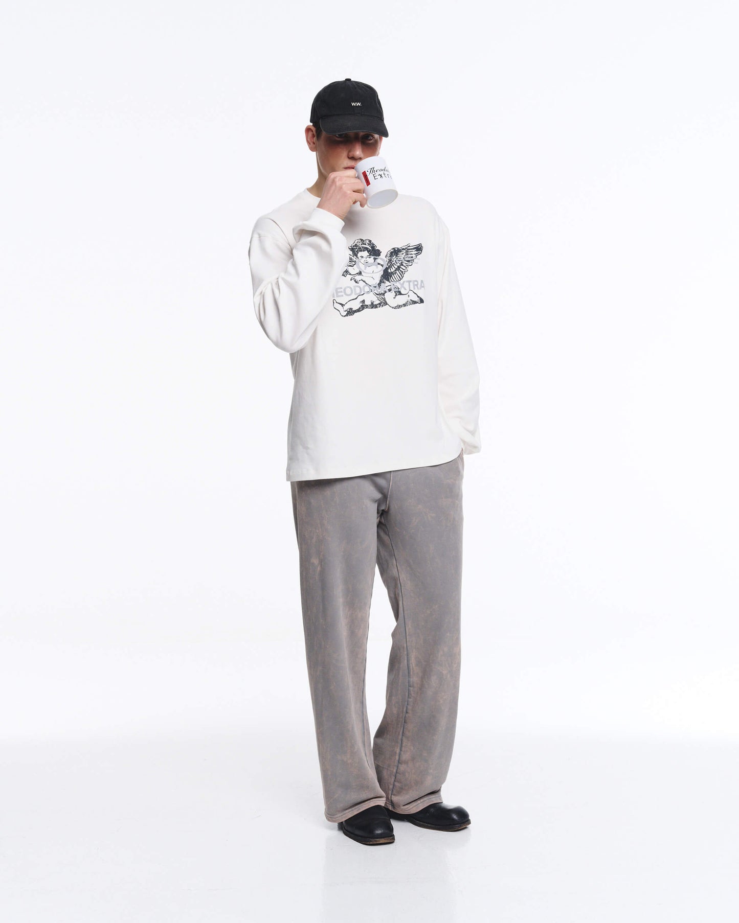 Grey Washed Pants