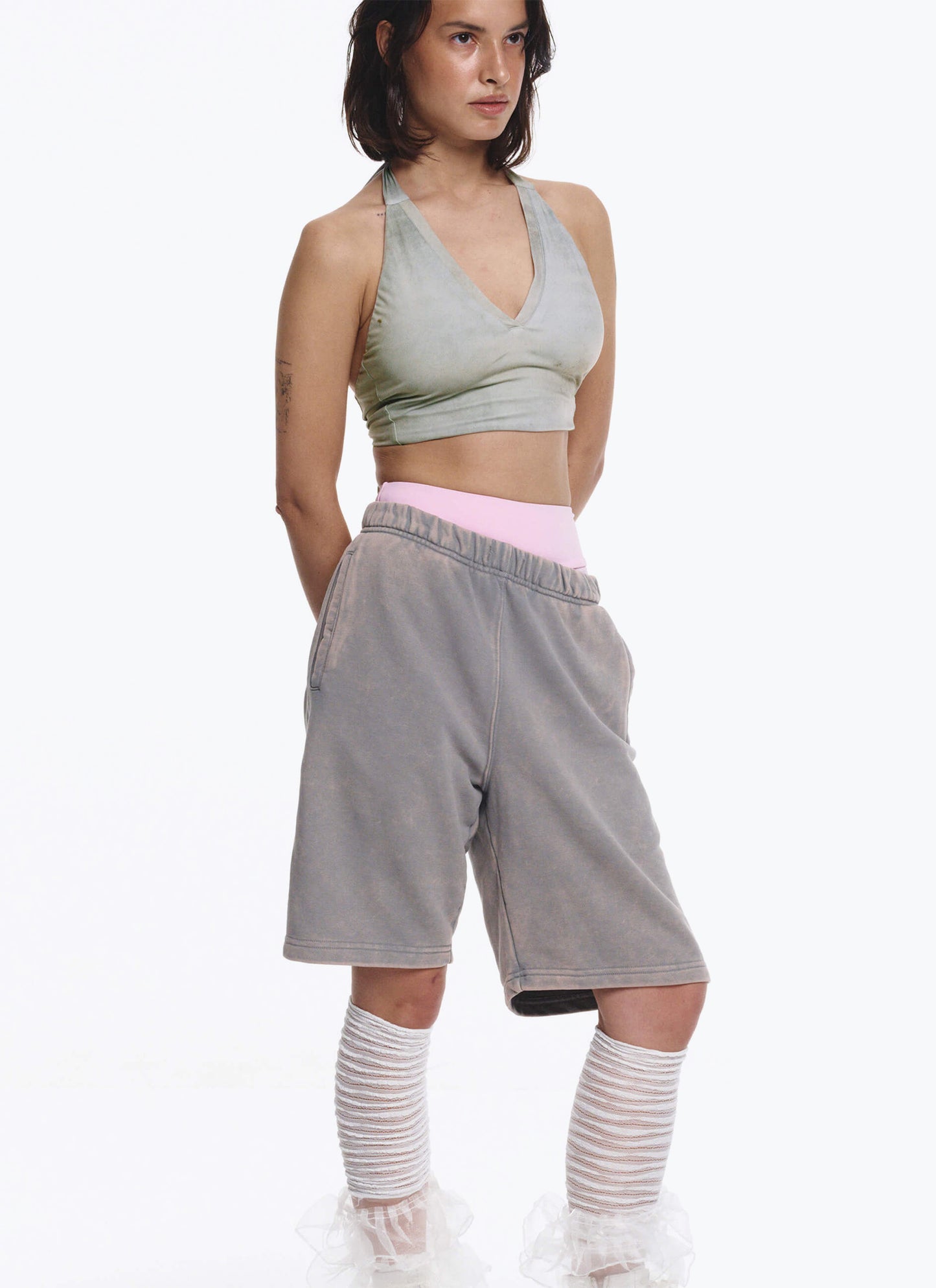 Grey Washed Shorts