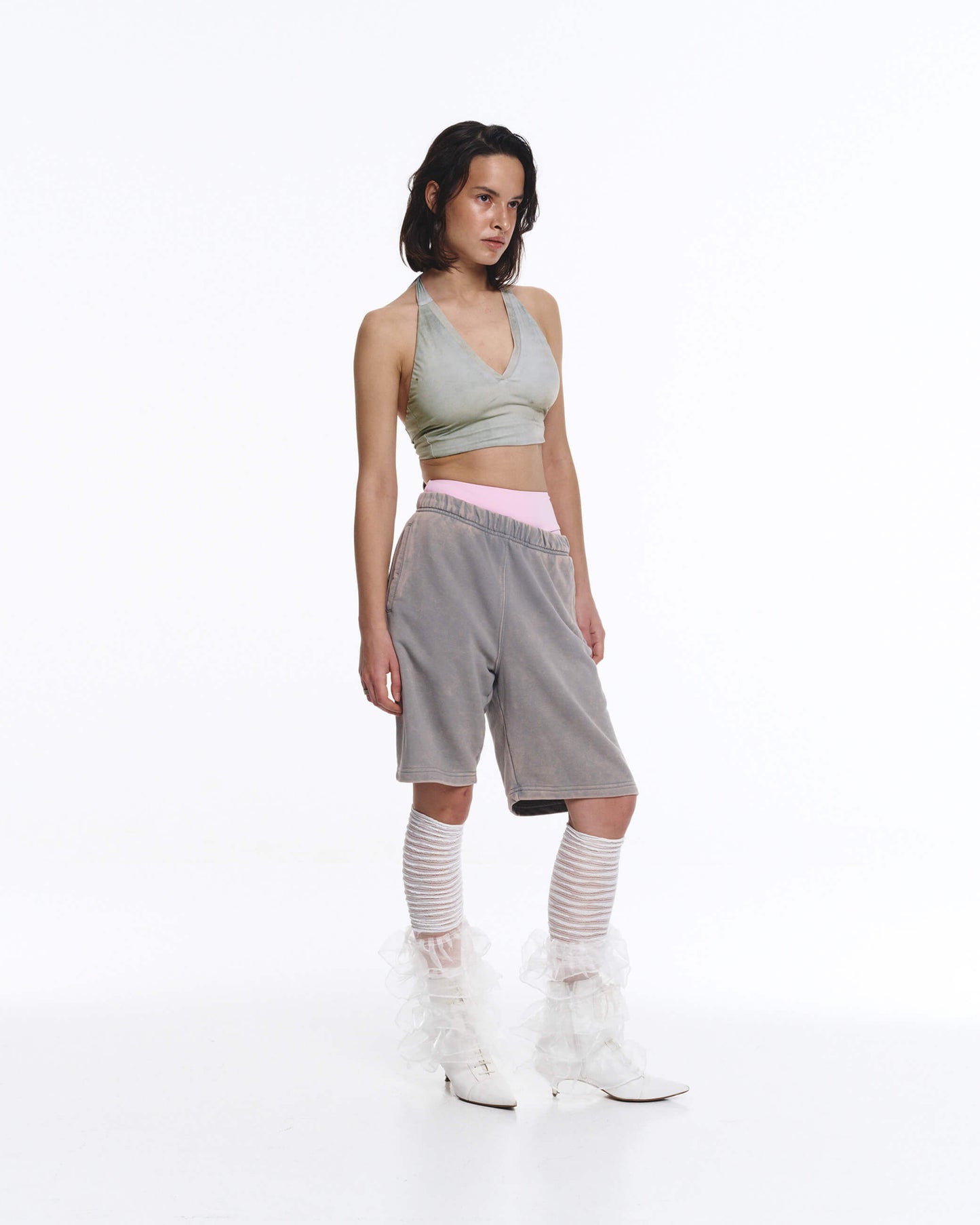 Grey Washed Shorts