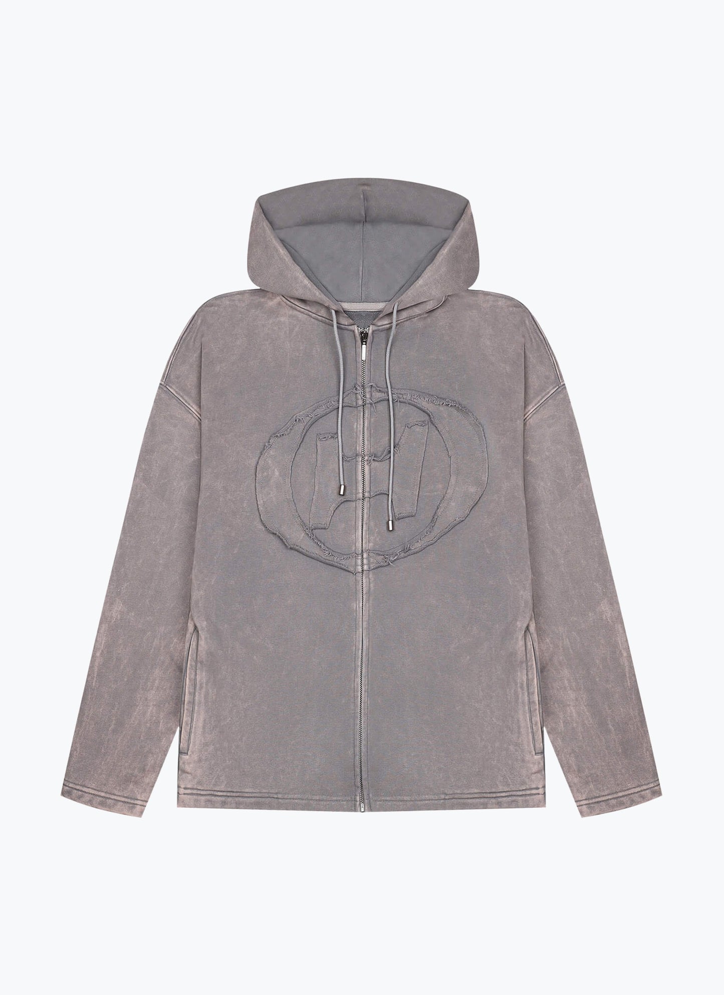 Zip Washed Hoodie
