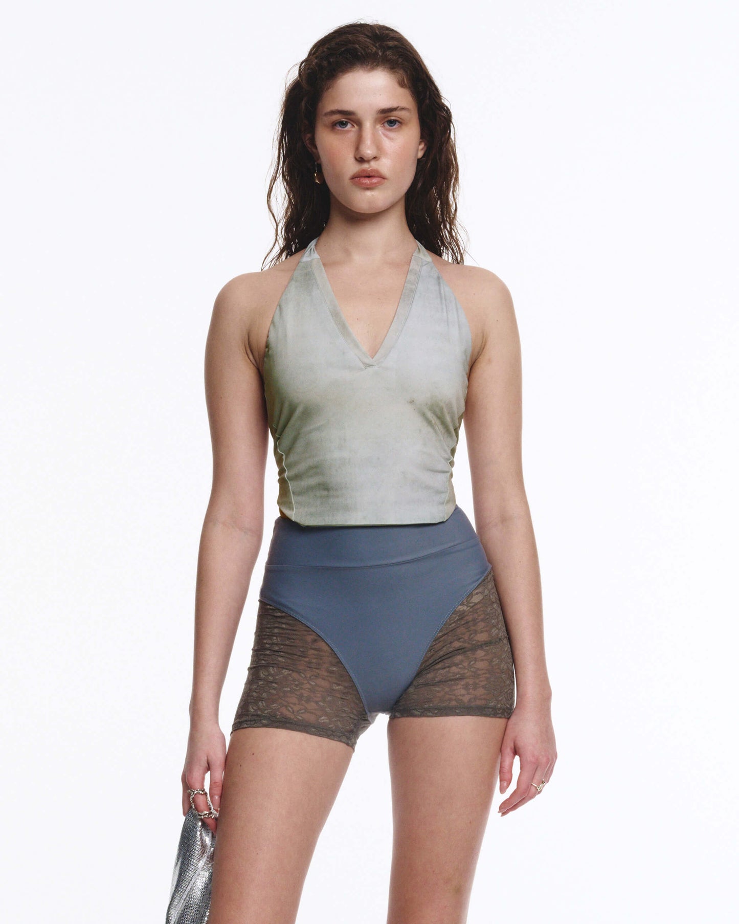 Laces Grey Bike Shorts